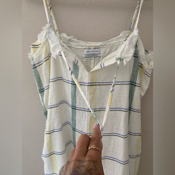 Urban Outfitters UO Lacey Shapeless Striped Playsuit Romper Size XS - Picture 4 of 8